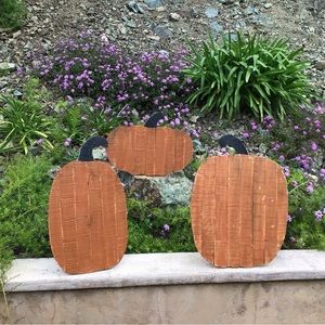 New Sundance Catalog Wood Pumpkin W. Stand